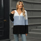 Women's Color Block Hooded Sweater - Buy 2 Free Shipping
