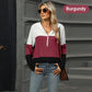 Women's Color Block Hooded Sweater - Buy 2 Free Shipping