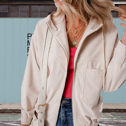 free shipping📦Women's Casual Lapel Hooded Jacket