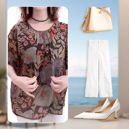 Women's Printed Casual Loose Blouse