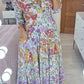 🔥Hot Sale💃Floral Print Tiered Hem Maxi Dress📦free shipping