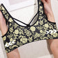 6pcs Fashionable Printed Front-closure U-back Bra for Women