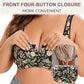 6pcs Fashionable Printed Front-closure U-back Bra for Women