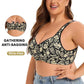 6pcs Fashionable Printed Front-closure U-back Bra for Women