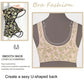 6pcs Fashionable Printed Front-closure U-back Bra for Women