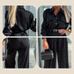 Women's Casual Long Sleeve Shirt and Loose Pants（2 Piece Set）
