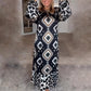 🍂Fall Specials🍂Women’s Bohemian Casual Printed Long-sleeve Dress