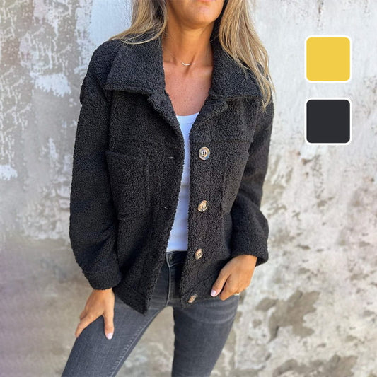 ❄️Winter Specials❄️ Women's Warm Lapel Cropped Jacket