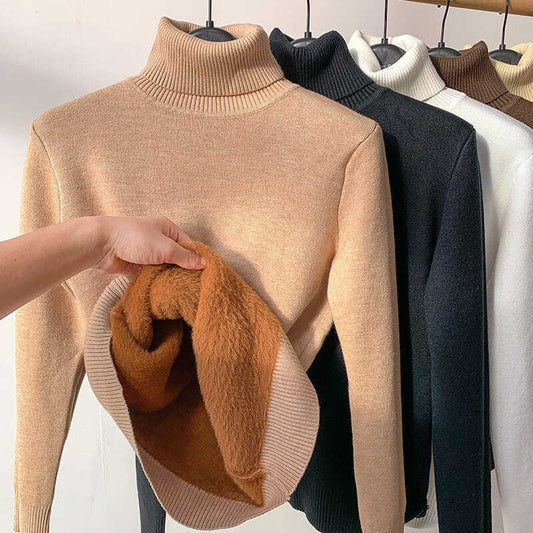 ⏳Limited-time 50% off⏰Winter Fleece Thick Knitted Bottoming Shirt👚