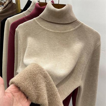 ⏳Limited-time 50% off⏰Winter Fleece Thick Knitted Bottoming Shirt👚