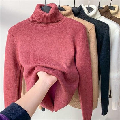 ⏳Limited-time 50% off⏰Winter Fleece Thick Knitted Bottoming Shirt👚