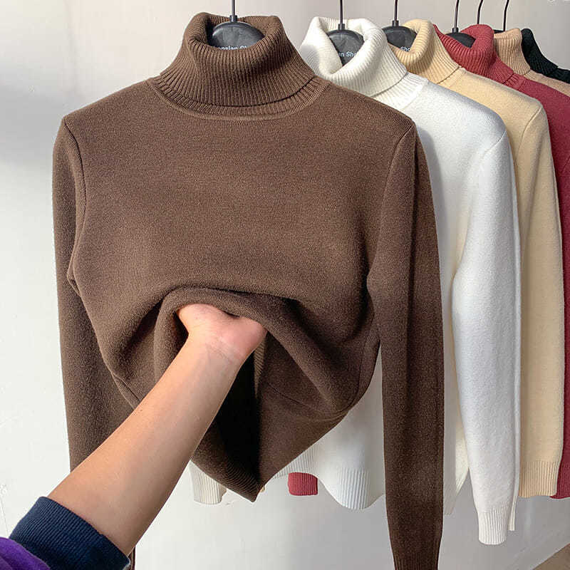 ⏳Limited-time 50% off⏰Winter Fleece Thick Knitted Bottoming Shirt👚