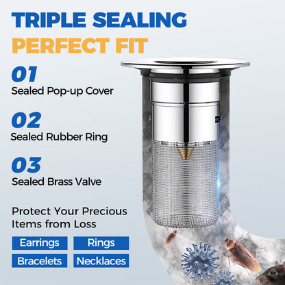 ⏳Limited-time 50% off⏰Universal Pop-up Sink Drain Filter💧