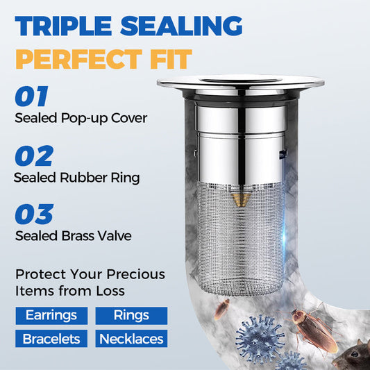 ⏳Limited-time 50% off⏰Universal Pop-up Sink Drain Filter💧