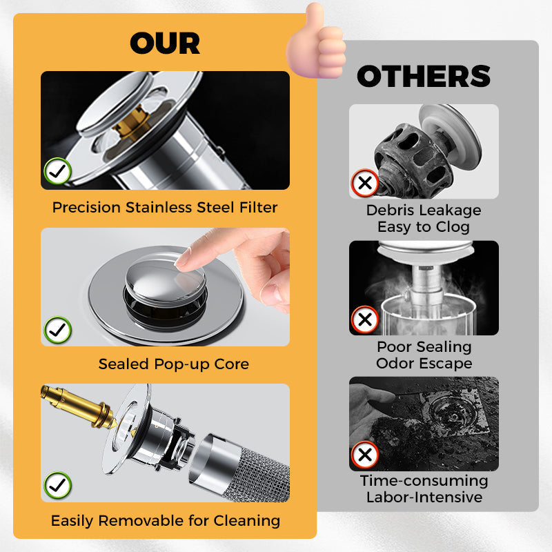 ⏳Limited-time 50% off⏰Universal Pop-up Sink Drain Filter💧