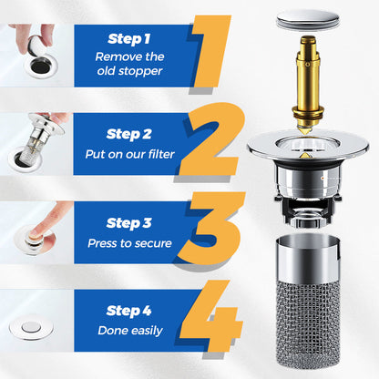 ⏳Limited-time 50% off⏰Universal Pop-up Sink Drain Filter💧