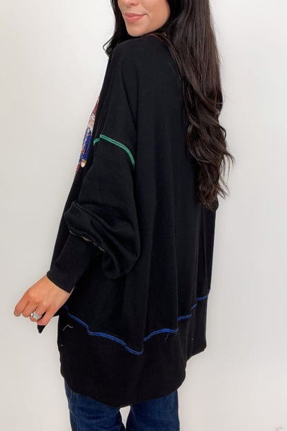 🍂Fall Specials🍂Christmas sequin print crew neck long sleeve sweatshirt