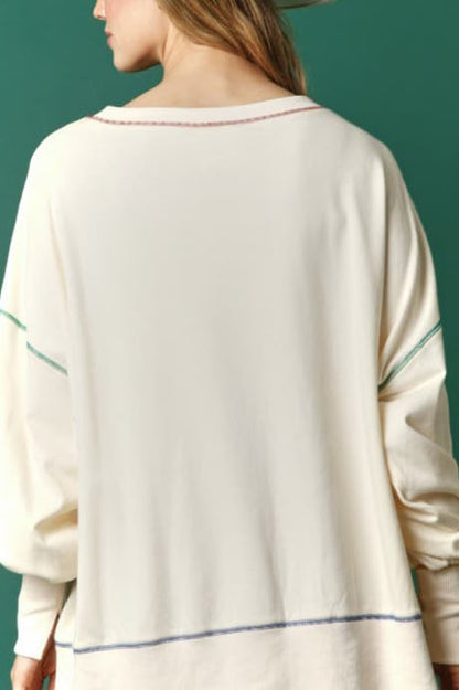 🍂Fall Specials🍂Christmas sequin print crew neck long sleeve sweatshirt