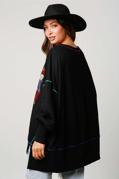 🍂Fall Specials🍂Christmas sequin print crew neck long sleeve sweatshirt