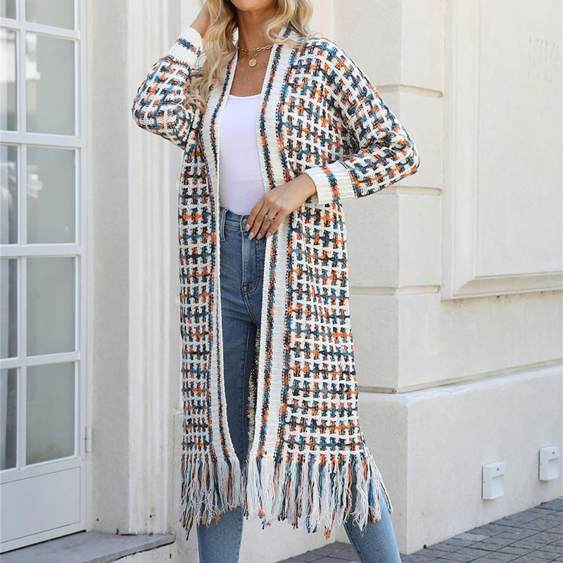 🍂Fall Specials🍂Women’s Elegant Knitted Cardigan Shawl with Tassel Hemline