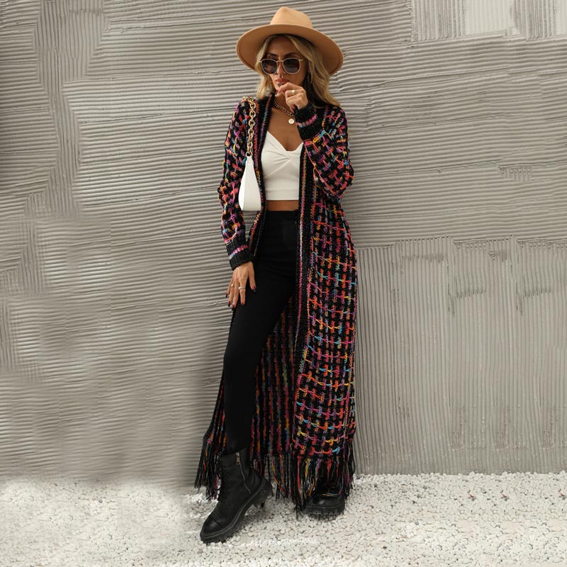 🍂Fall Specials🍂Women’s Elegant Knitted Cardigan Shawl with Tassel Hemline