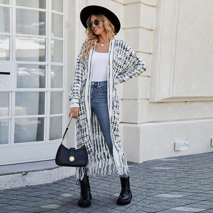🍂Fall Specials🍂Women’s Elegant Knitted Cardigan Shawl with Tassel Hemline
