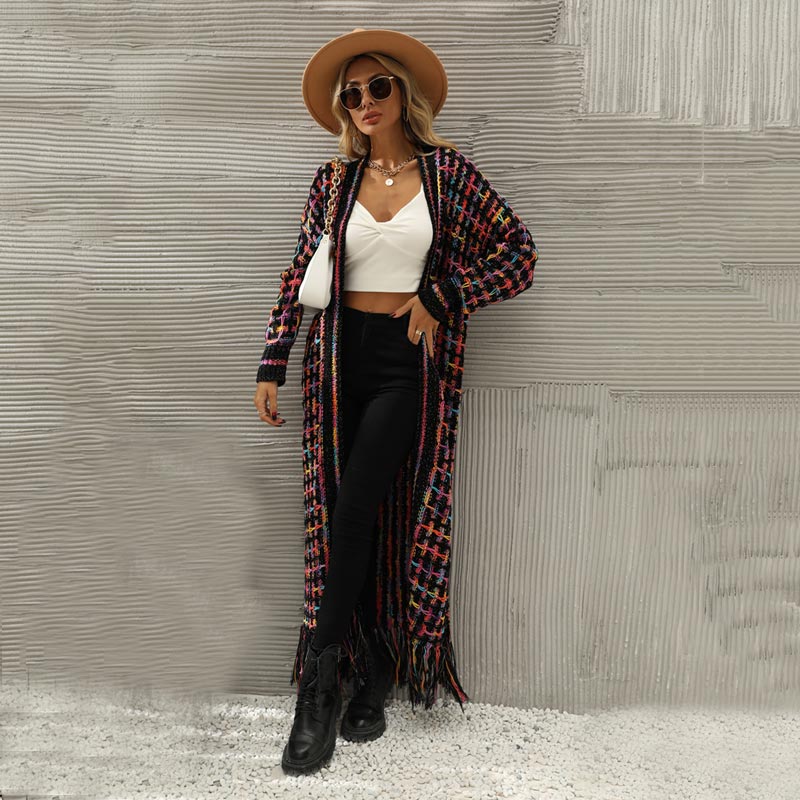 🍂Fall Specials🍂Women’s Elegant Knitted Cardigan Shawl with Tassel Hemline