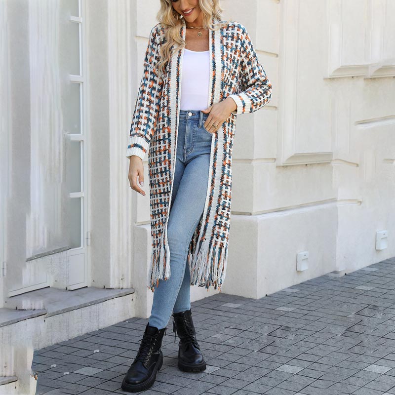 🍂Fall Specials🍂Women’s Elegant Knitted Cardigan Shawl with Tassel Hemline