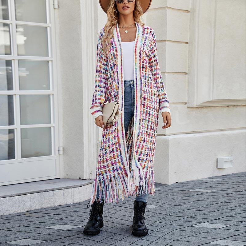 🍂Fall Specials🍂Women’s Elegant Knitted Cardigan Shawl with Tassel Hemline