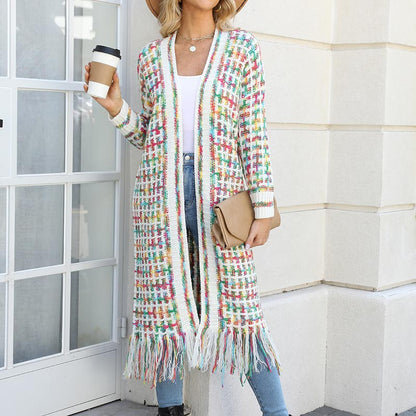 🍂Fall Specials🍂Women’s Elegant Knitted Cardigan Shawl with Tassel Hemline