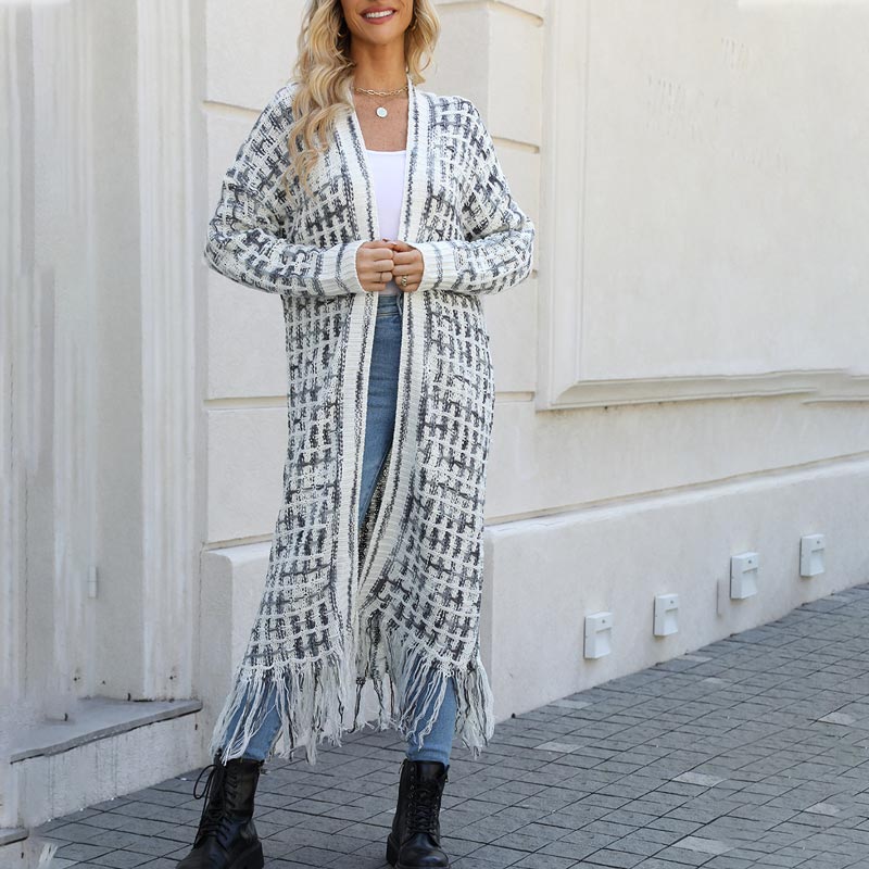 🍂Fall Specials🍂Women’s Elegant Knitted Cardigan Shawl with Tassel Hemline