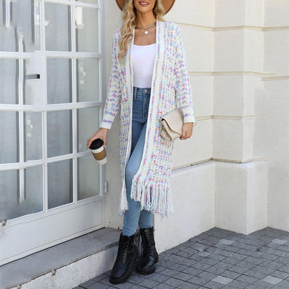 🍂Fall Specials🍂Women’s Elegant Knitted Cardigan Shawl with Tassel Hemline