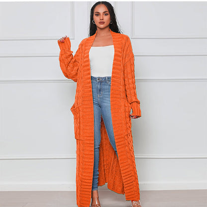 🍂Fall Specials🍂Women's Cable Knit Long Cardigan with Pockets