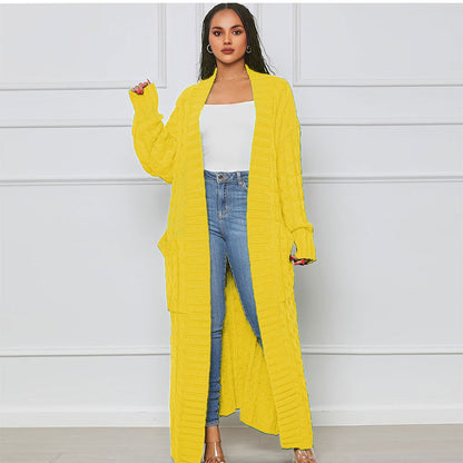 🍂Fall Specials🍂Women's Cable Knit Long Cardigan with Pockets