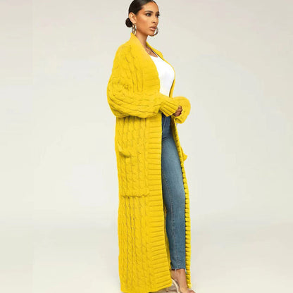 🍂Fall Specials🍂Women's Cable Knit Long Cardigan with Pockets