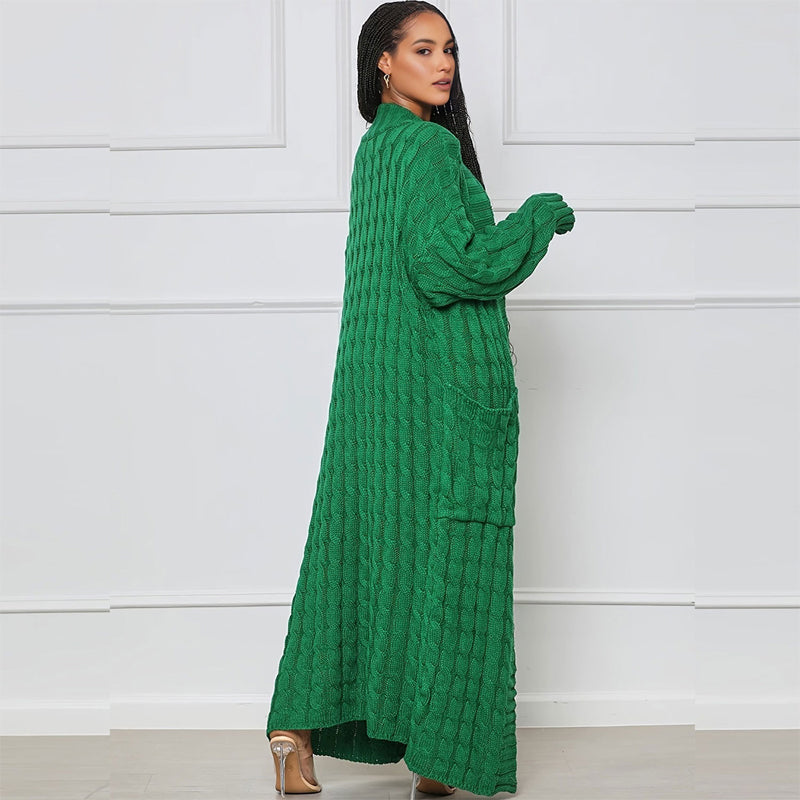 🍂Fall Specials🍂Women's Cable Knit Long Cardigan with Pockets