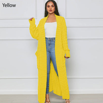 🍂Fall Specials🍂Women's Cable Knit Long Cardigan with Pockets