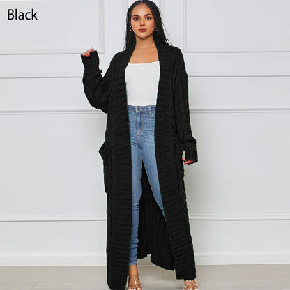 🍂Fall Specials🍂Women's Cable Knit Long Cardigan with Pockets