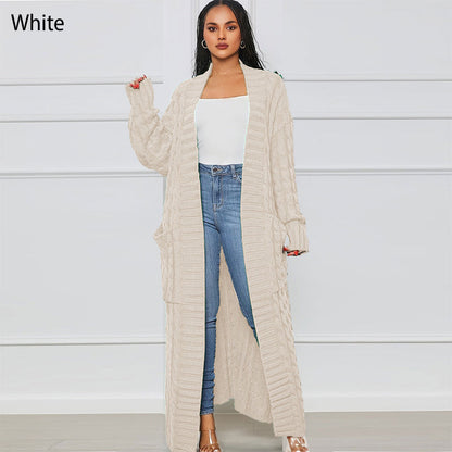 🍂Fall Specials🍂Women's Cable Knit Long Cardigan with Pockets