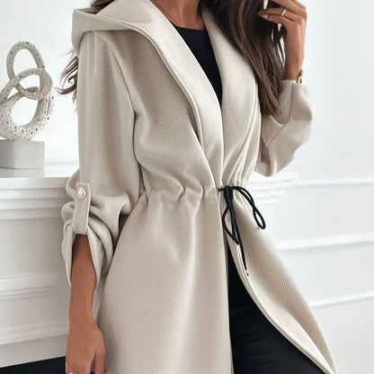 🍂Fall Specials🍂Women’s Trendy Tie Waist Hooded Long Coat