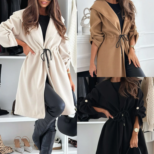 🍂Fall Specials🍂Women’s Trendy Tie Waist Hooded Long Coat