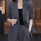 Women's Trendy Solid Color Two-Piece Outfits (Blazer & Pants)