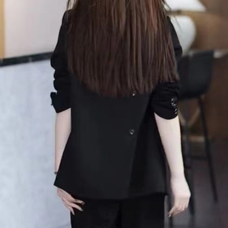 Women's Trendy Solid Color Two-Piece Outfits (Blazer & Pants)