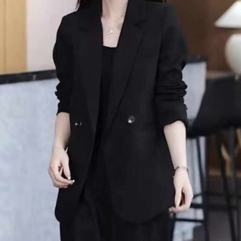 Women's Trendy Solid Color Two-Piece Outfits (Blazer & Pants)