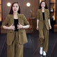 Women's Trendy Solid Color Two-Piece Outfits (Blazer & Pants)