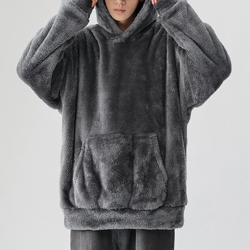 🍂 Seasonal Specials ❄️Men's Thickened Loose Fuzzy Hooded Sweatshirt