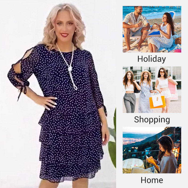 🌸Spring Specials💐 Women's Casual Printed Tiered Layered Swing Dress