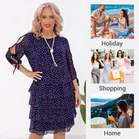 🌸Spring Specials💐 Women's Casual Printed Tiered Layered Swing Dress