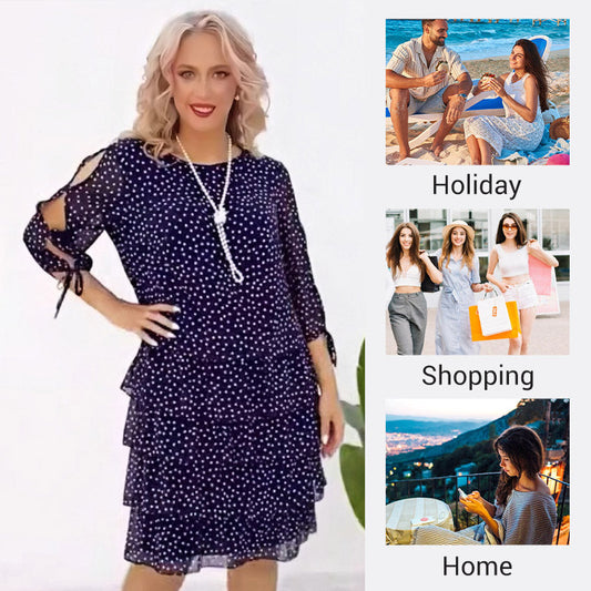 🌸Spring Specials💐 Women's Casual Printed Tiered Layered Swing Dress