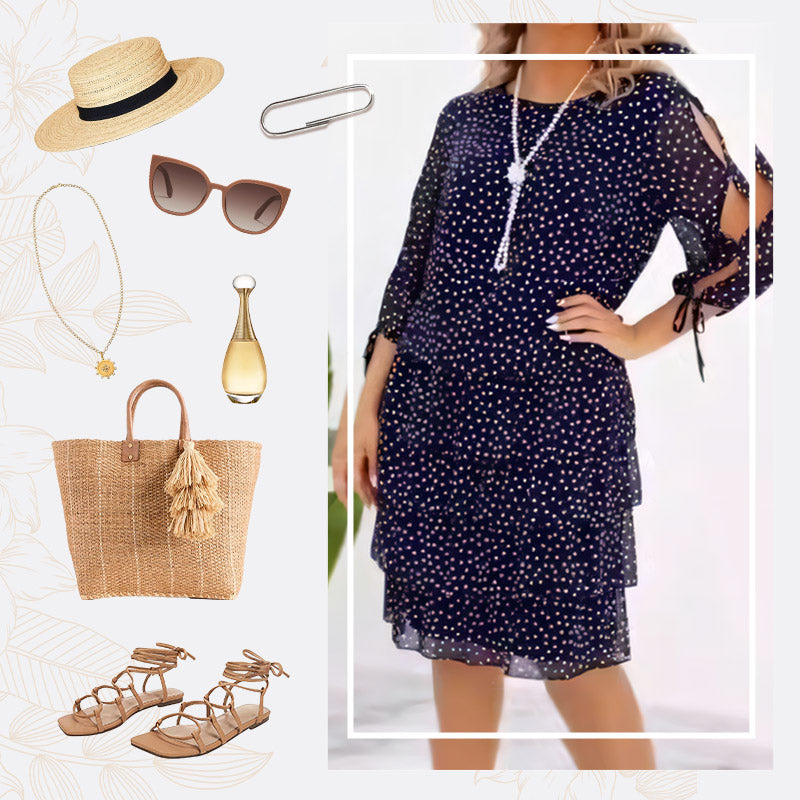🌸Spring Specials💐 Women's Casual Printed Tiered Layered Swing Dress
